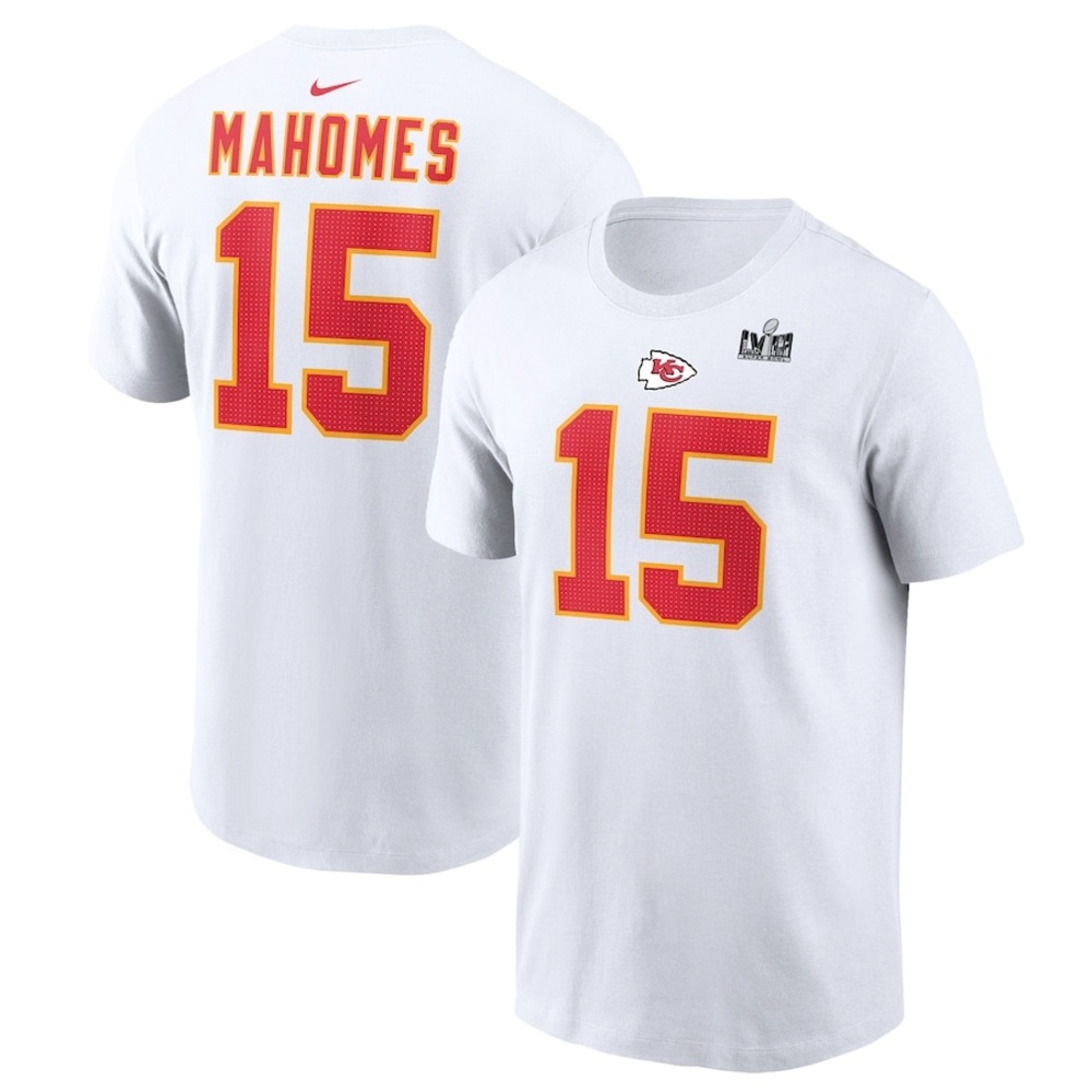 NEW Kansas City Chiefs Patrick Mahomes Nike Super Bowl LVIII Patch Shirt XL